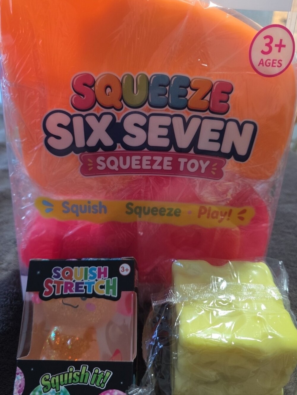 Viral Squishy Bundleโjumbo Six Seven Squeeze Toy, Cheese, glitter axolotl